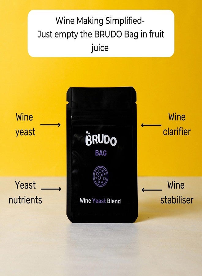 Brudo مجموعة برودو لصنع النبيذ المنزلي - تتضمن مرطبان سعة 4 لترات، وصمام تهوية، ومعقم، وخميرة، ومغذيات الخميرة، ومصفّي - جميع المعدات اللازمة لصنع 5 زجاجات من النبيذ بخطوات بسيطة - Image 4